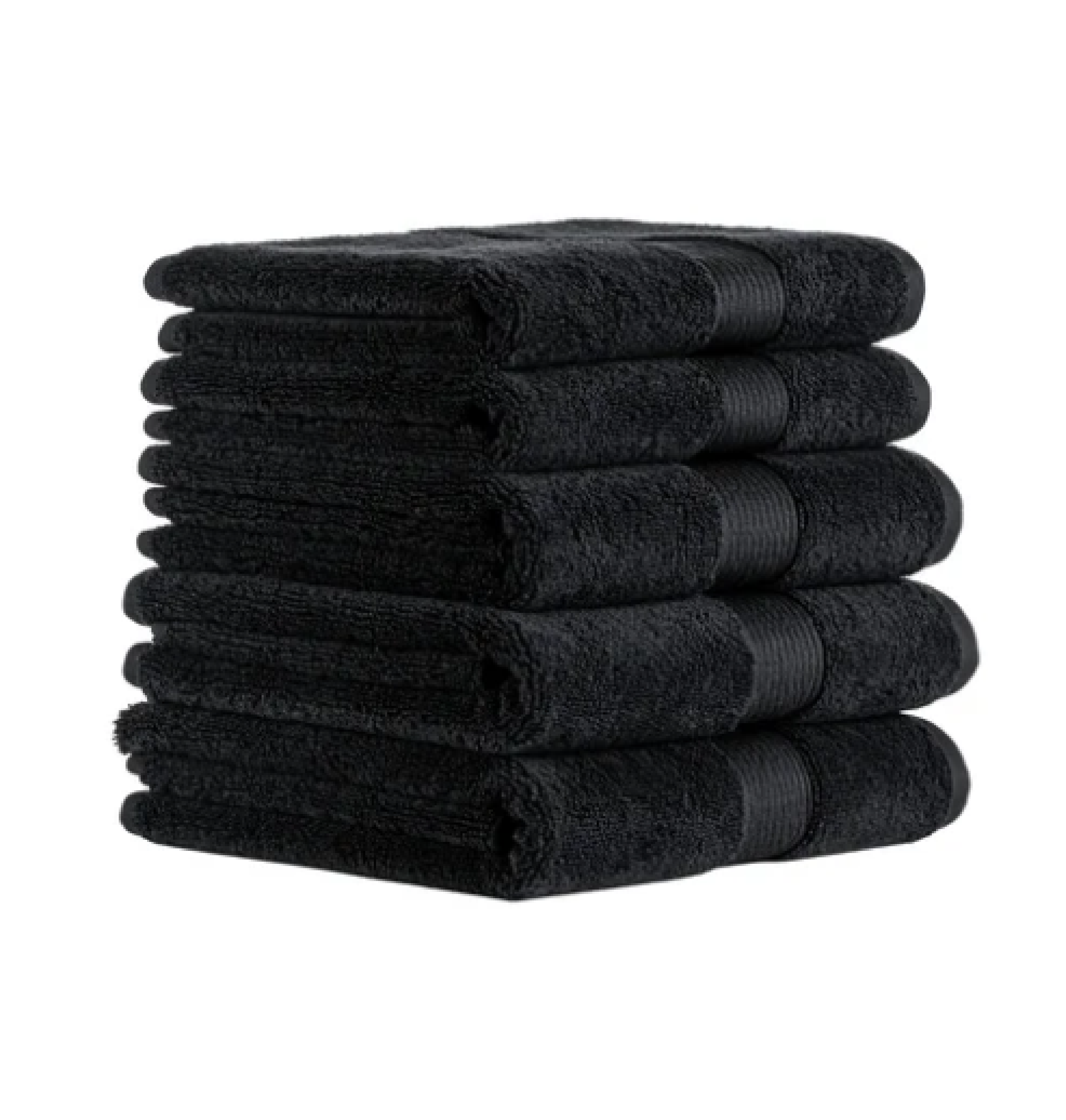 Classic Black Cotton Bathrobe
