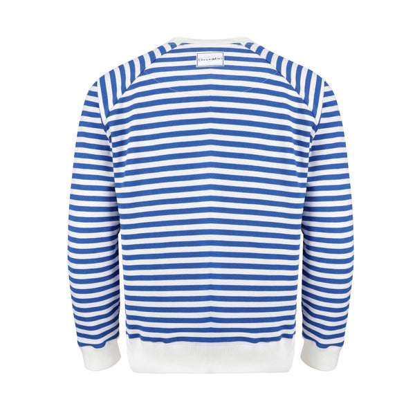 Classic Blue Stripe Crewneck Sweatshirt
