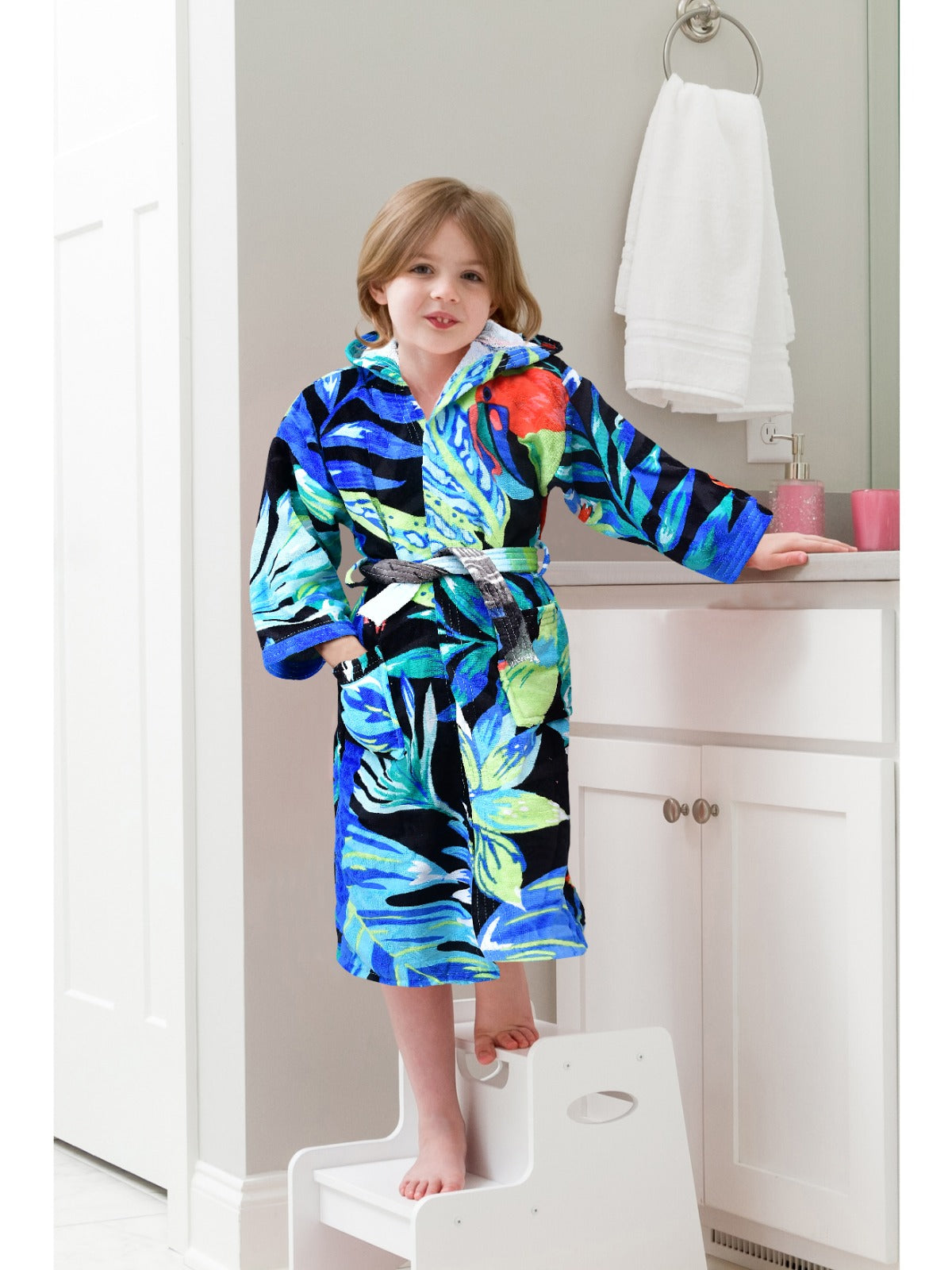 Tropical Breeze Kids Cotton Bathrobe