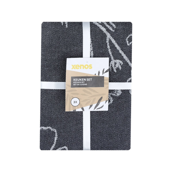 Charcoal Cotton Kitchen Towels (3 Pack)